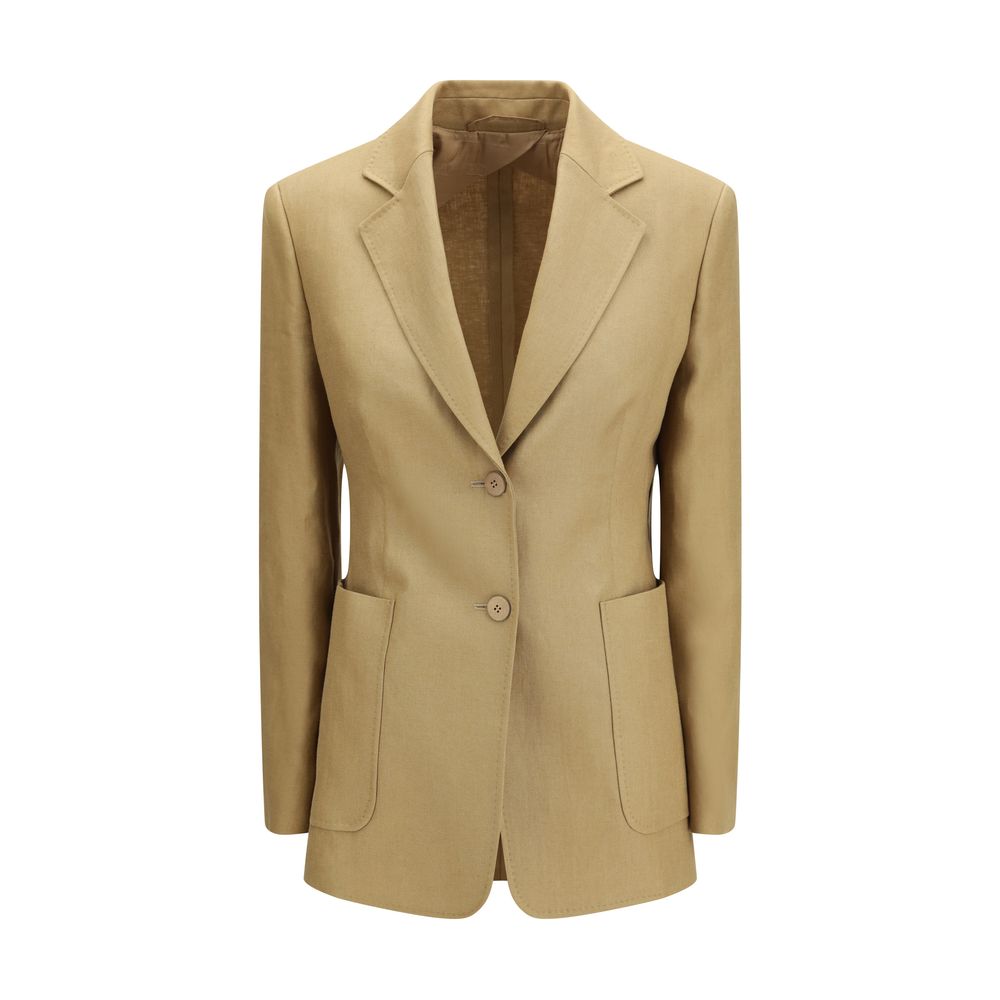 Max Mara Beige Linen Jackets And Coat Max Mara