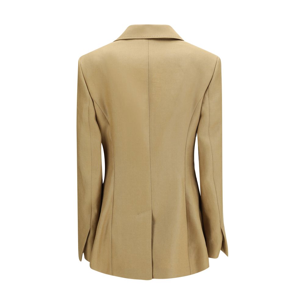 Max Mara Beige Linen Jackets And Coat Max Mara