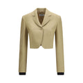 Max Mara Beige Linen Denim Jacket Max Mara