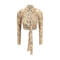 Ganni Beige Recycled Polyester Blouse