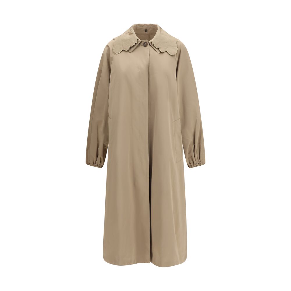 Fabiana Filippi Beige Polyester Coat Fabiana Filippi