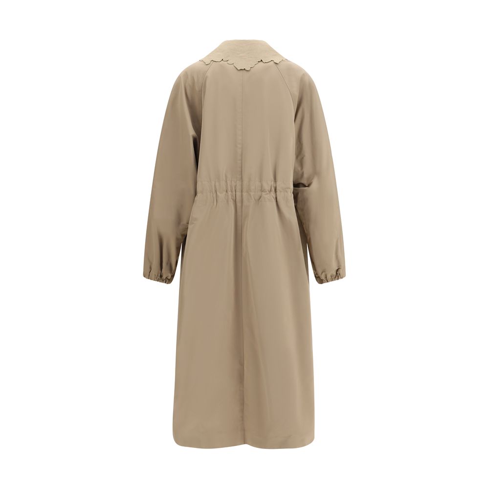 Fabiana Filippi Beige Polyester Coat Fabiana Filippi