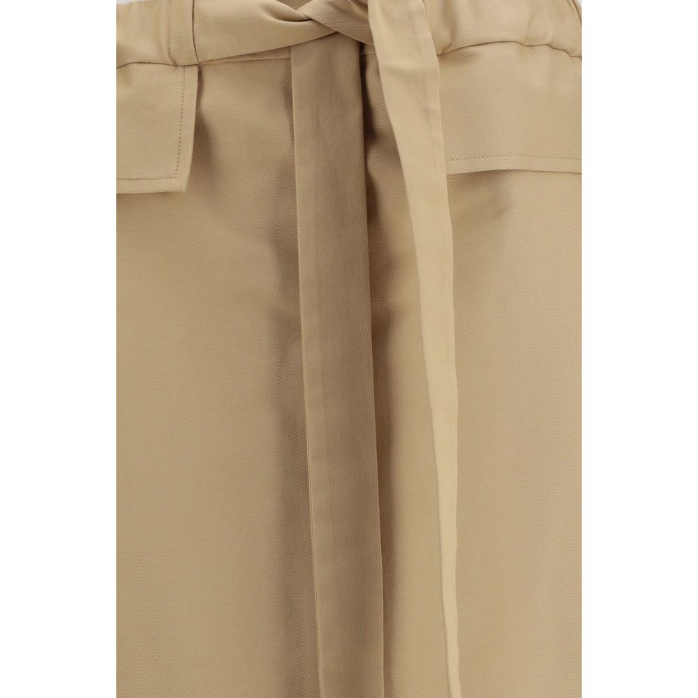 Fabiana Filippi Beige Cotton Midi Skirt Fabiana Filippi