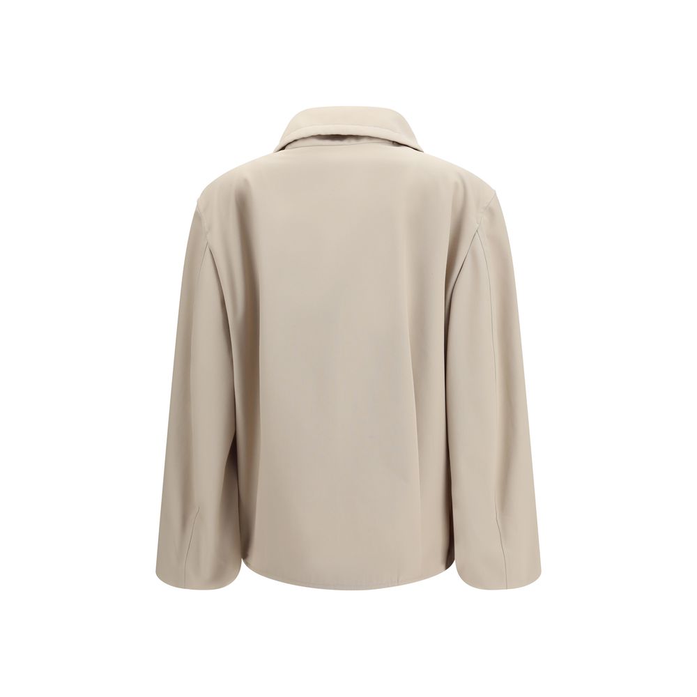 Lardini Beige Polyester Full-Length Jacket Lardini