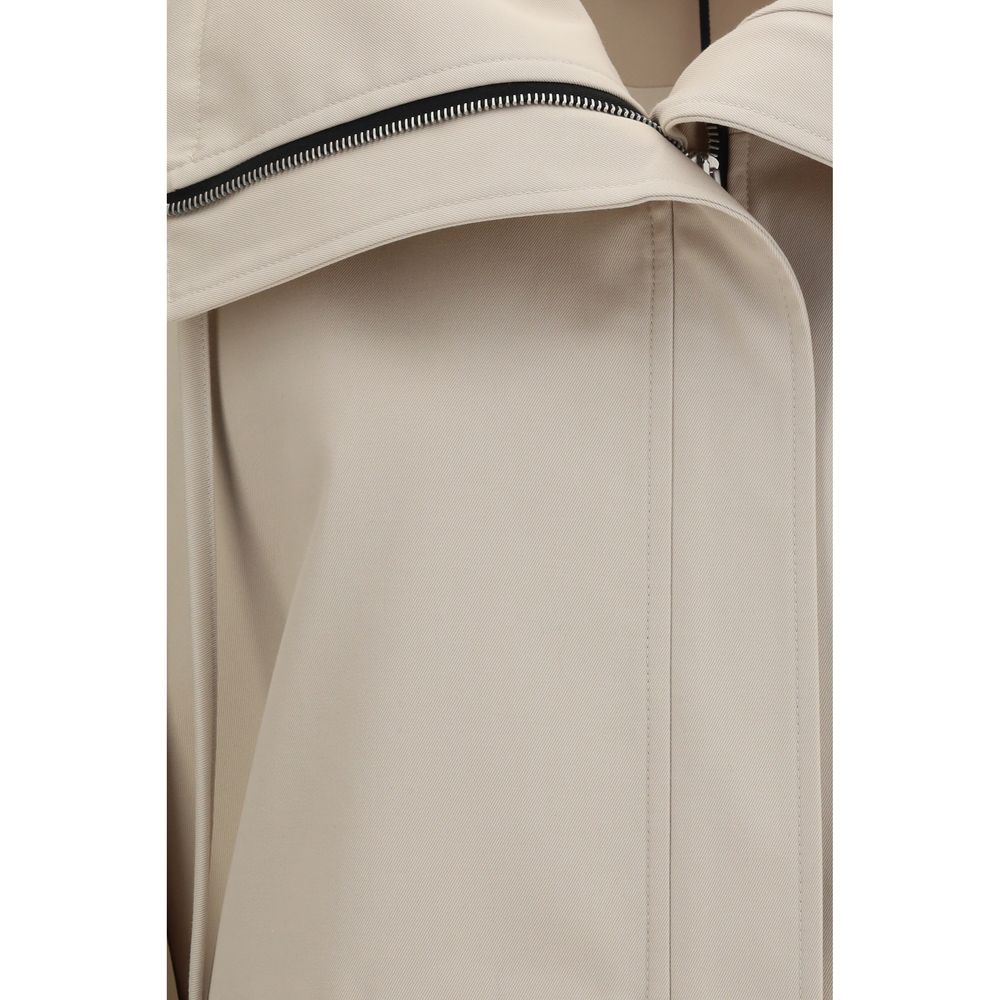 Lardini Beige Polyester Full-Length Jacket Lardini