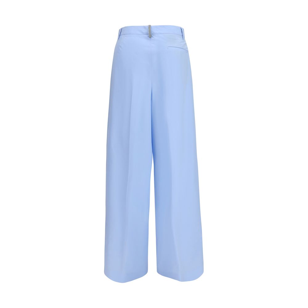 Fabiana Filippi Blue Cotton Casual Pants Fabiana Filippi