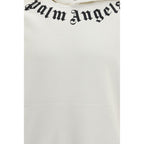 Palm Angels White Cotton Sweatshirt