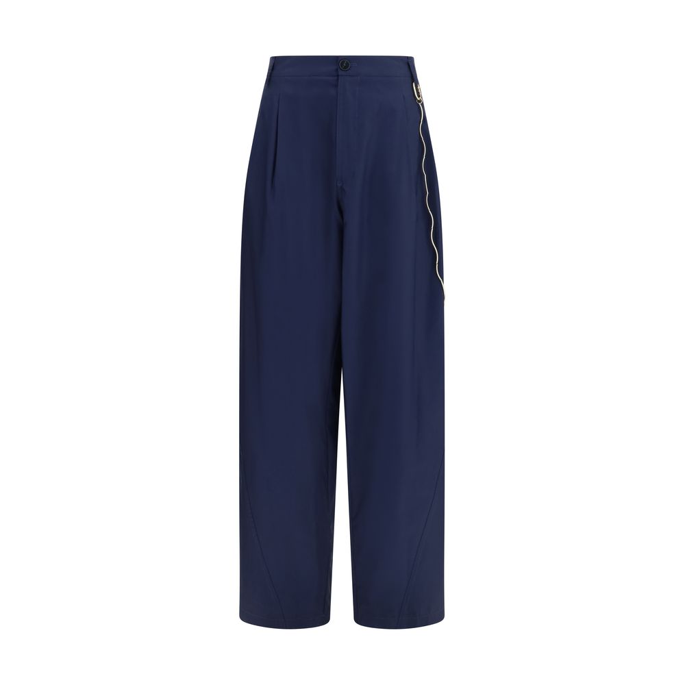 Darkpark Blue Cotton Casual Pants Darkpark