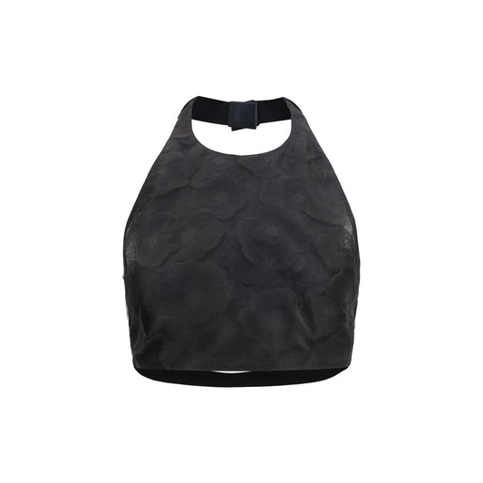 Max Mara Black Silk Pattern Shirt Max Mara