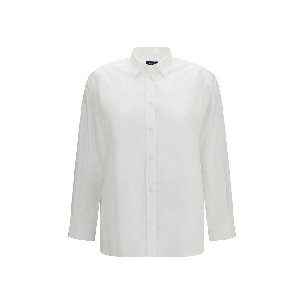 Deperlu White Cotton Shirt Deperlu