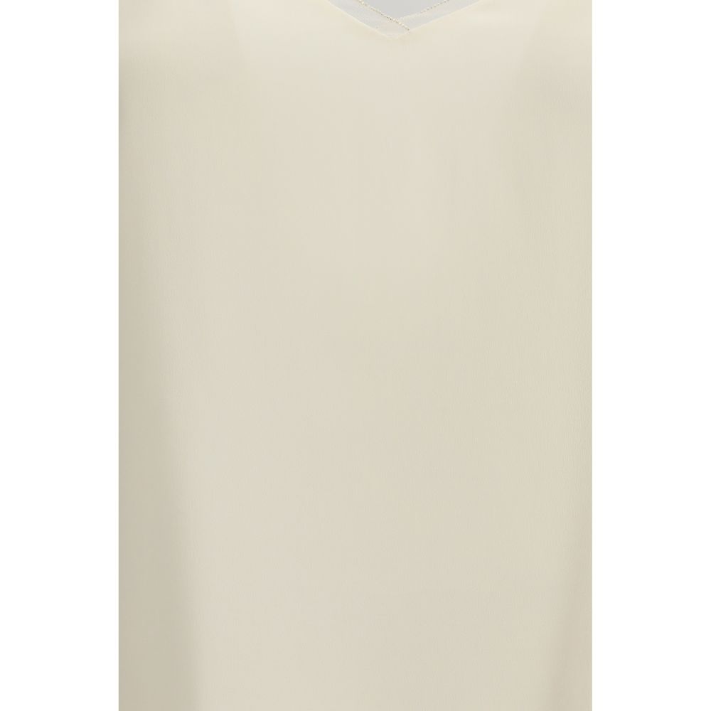 Fabiana Filippi Beige Acetate Blouse Fabiana Filippi