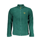 Gianmarco Venturi Verde polyester men's sweatshirt with a relaxed fit and crew neckline, showcasing a casual, comfortable style.