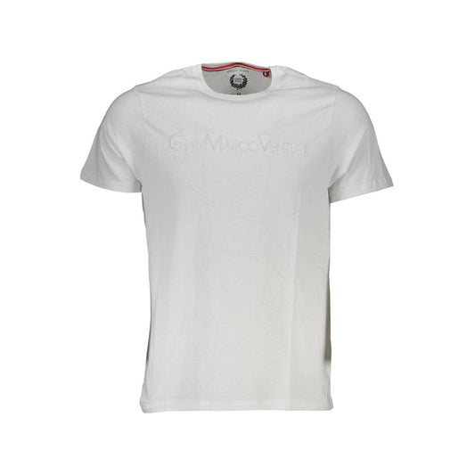 Gianmarco Venturi Bianco Cotton Men T-Shirt Gianmarco Venturi