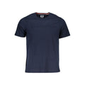 Blue cotton men's T-shirt by Gianmarco Venturi, featuring a classic fit and short sleeves.