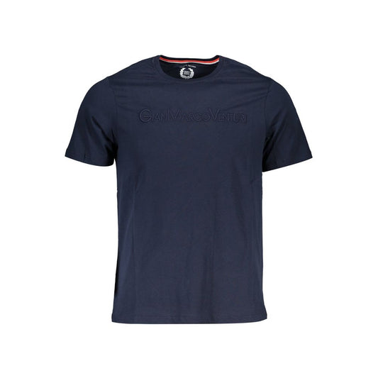 Gianmarco Venturi Blue Cotton Men T-Shirt Gianmarco Venturi