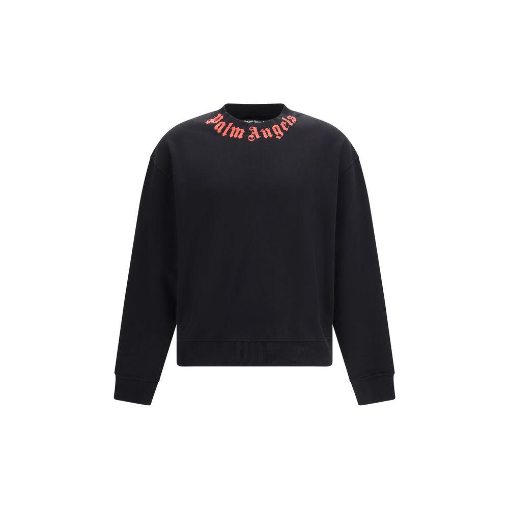 Palm Angels Black Cotton Sweatshirt Palm Angels
