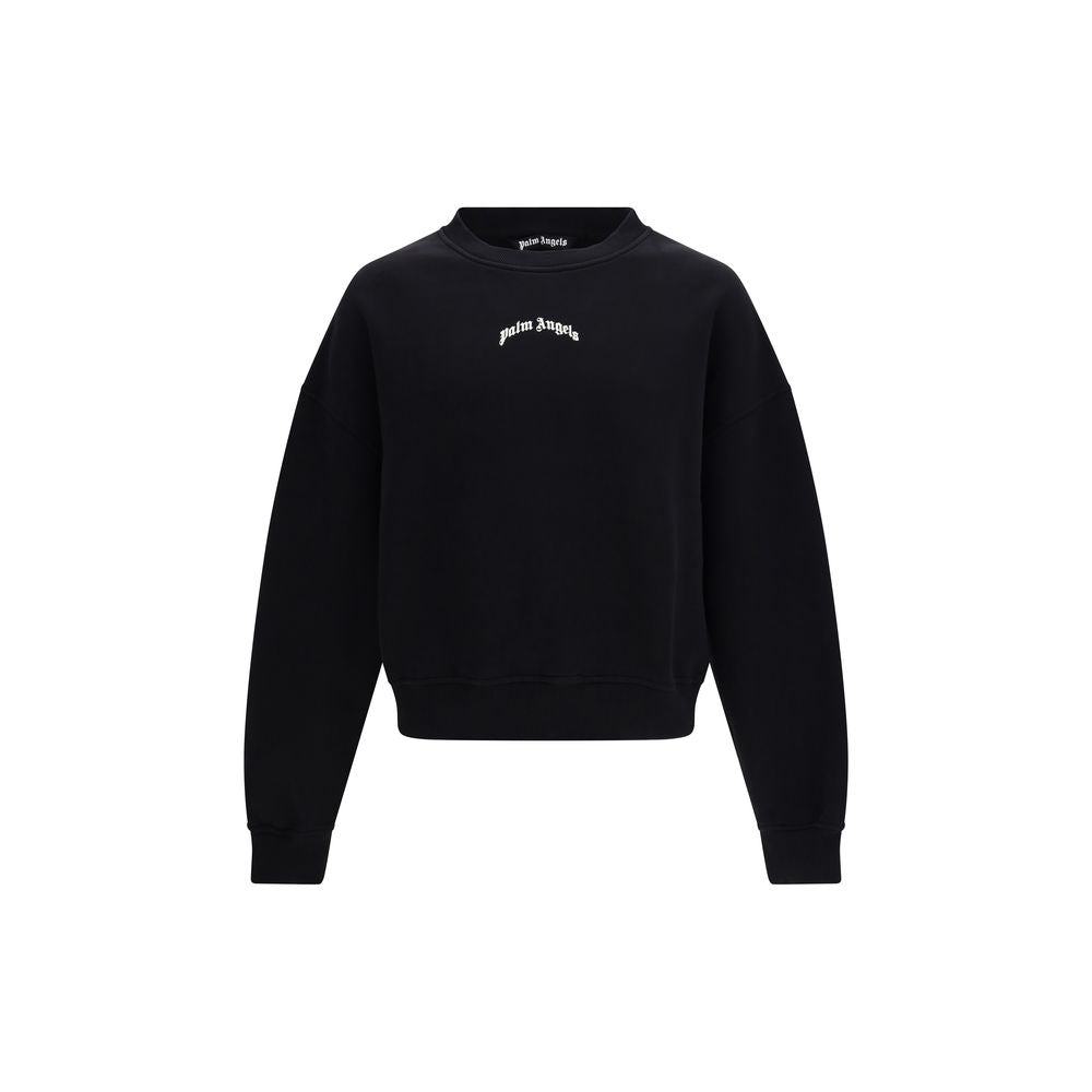 Palm Angels Black Cotton Sweatshirt Palm Angels