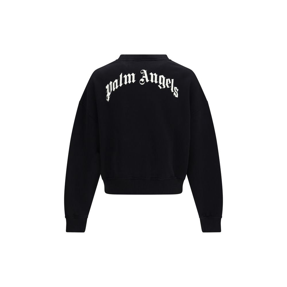 Palm Angels Black Cotton Sweatshirt Palm Angels