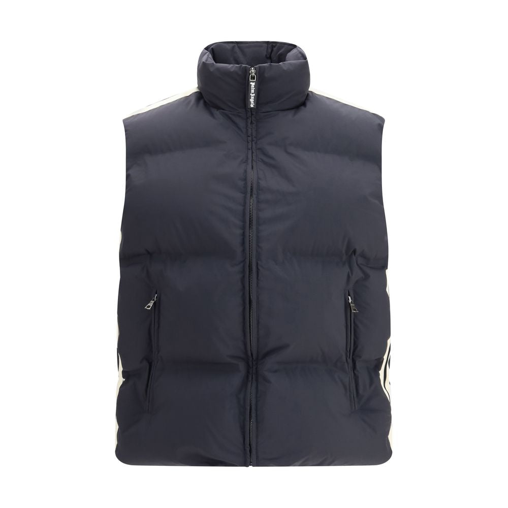 Palm Angels Black Polyamide Sleveless Jacket Palm Angels