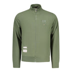 Green cotton sweatshirt for men by Accademia Militare, featuring a classic fit and military-inspired design.