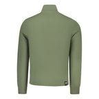 Green cotton men's sweatshirt by Accademia Militare, featuring a classic fit and military-inspired design.