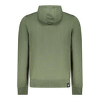 Accademia Militare blue cotton men's hoodie with front pocket and hood, casual military-inspired sweatshirt for men.