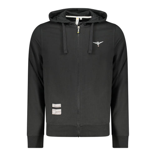 Accademia Militare Black Cotton Men's Hoodie Accademia Militare