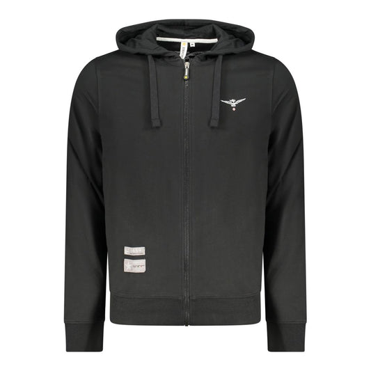 Accademia Militare Black Cotton Men's Hoodie Accademia Militare