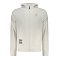 White cotton men's hoodie from Accademia Militare with logo detail, casual fit, and hooded design.
