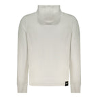 White cotton men's hoodie from Accademia Militare with logo detail, casual fit and comfortable design.