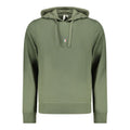 Green cotton hoodie for men from Accademia Militare featuring a casual fit and military-inspired design.