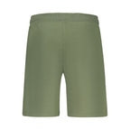 Accademia Militare Verde cotton men's shorts with front pockets and a relaxed fit, perfect for casual wear.