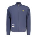 Blue cotton men's sweatshirt from Accademia Militare with a crew neck and casual fit, featuring subtle branding details.