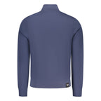Blue cotton men's sweatshirt from Accademia Militare featuring a crew neck and casual fit.