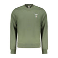 Black cotton men's sweatshirt by Accademia Militare featuring a crew neck and minimalist design.