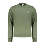 Black cotton men's sweatshirt by Accademia Militare featuring a crew neck and minimalist design.