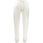 White cotton men's trousers from Accademia Militare with a tailored fit and classic style, shown on a model.