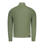Accademia Militare Verde cotton men's sweatpants with elastic waistband and cuffed ankles, casual athletic style.
