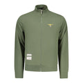 Green cotton sweatshirt for men by Accademia Militare, featuring a casual fit and military-inspired design, displayed on a plain background.