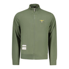 Green cotton sweatshirt for men by Accademia Militare, featuring a casual fit and military-inspired design, displayed on a plain background.