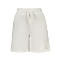 White cotton men's sweatpants from Accademia Militare with a relaxed fit and drawstring waist, ideal for casual wear.