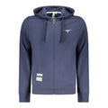 Black cotton men's sweatshirt with "Accademia Militare" logo, featuring a classic crewneck design and casual fit.