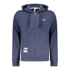 Black cotton men's sweatshirt with "Accademia Militare" logo, featuring a classic crewneck design and casual fit.