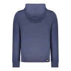 Black cotton men's sweatshirt with "Accademia Militare" logo, casual fit, featuring a crew neckline and long sleeves.