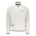 Black polyester men's jacket by Accademia Militare with a sleek design, featuring a front zipper and stand collar.