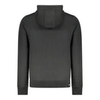 Blue cotton men's hoodie from Accademia Militare with logo detail, shown on a plain background.