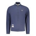 Blue cotton men's sweatshirt by Accademia Militare with a casual fit and subtle branding, displayed on a plain background.