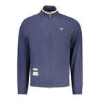 Blue cotton men's sweatshirt by Accademia Militare with a casual fit and subtle branding, displayed on a plain background.
