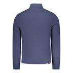 Blue cotton men's sweatshirt from Accademia Militare with a crew neck and logo detail, casual and comfortable for everyday wear.