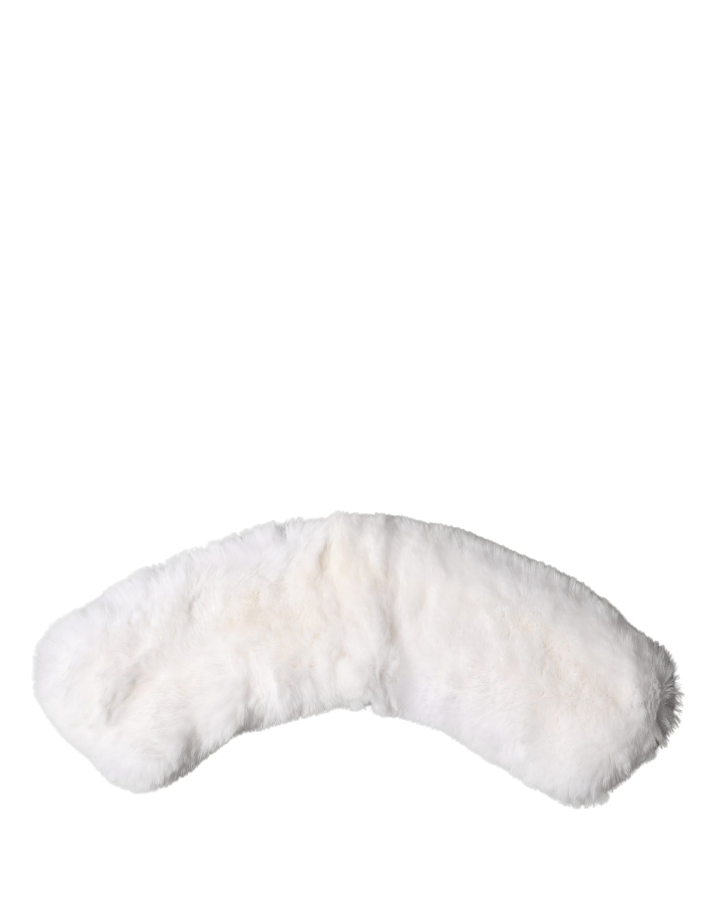 Dolce & Gabbana White Fur Shoulder Collar Wrap Shawl Scarf Dolce & Gabbana